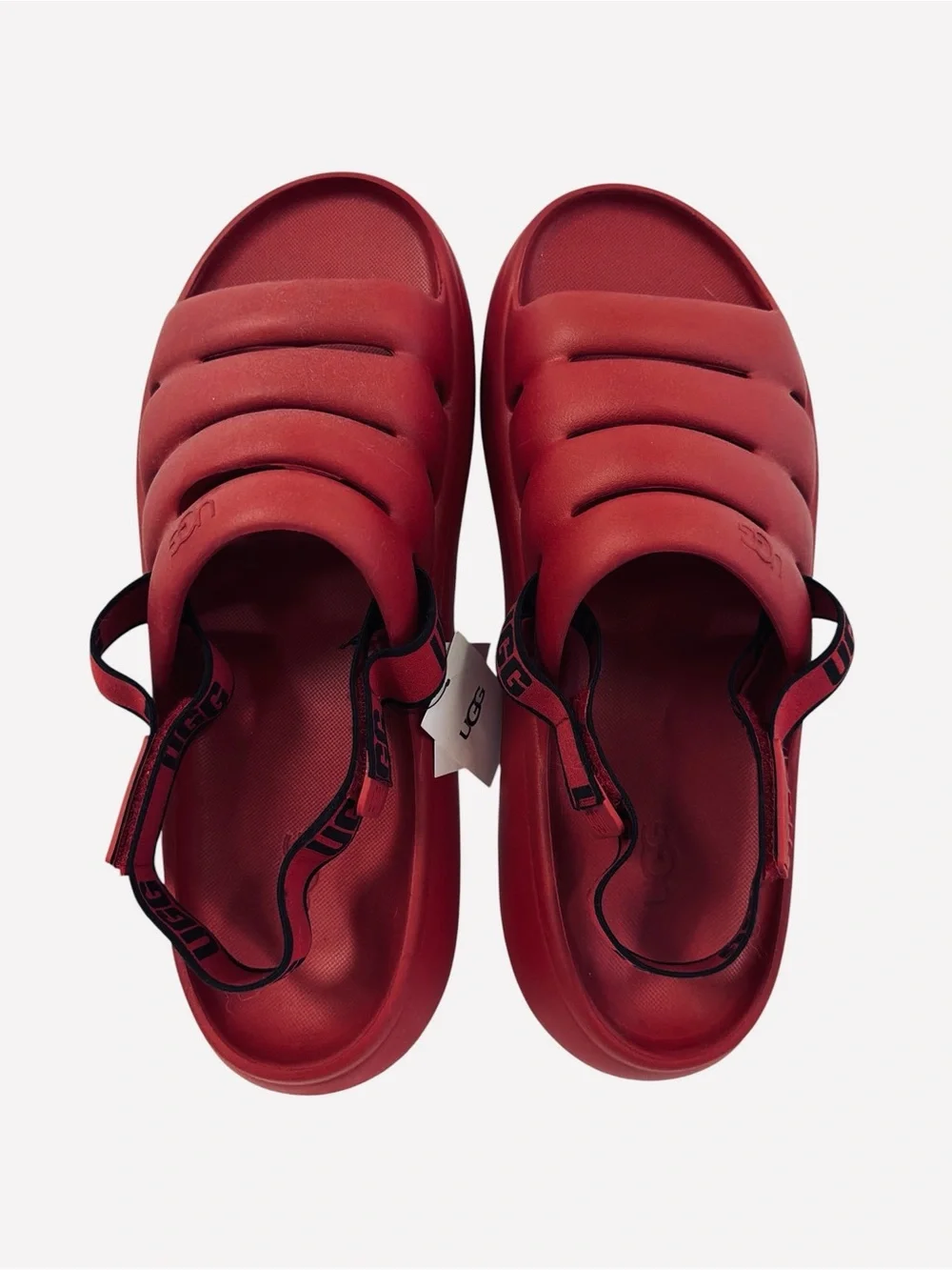 Ugg Australia M Sport Yeah Cushioned Sandals w/Removable Strap Red Mens Size 13
